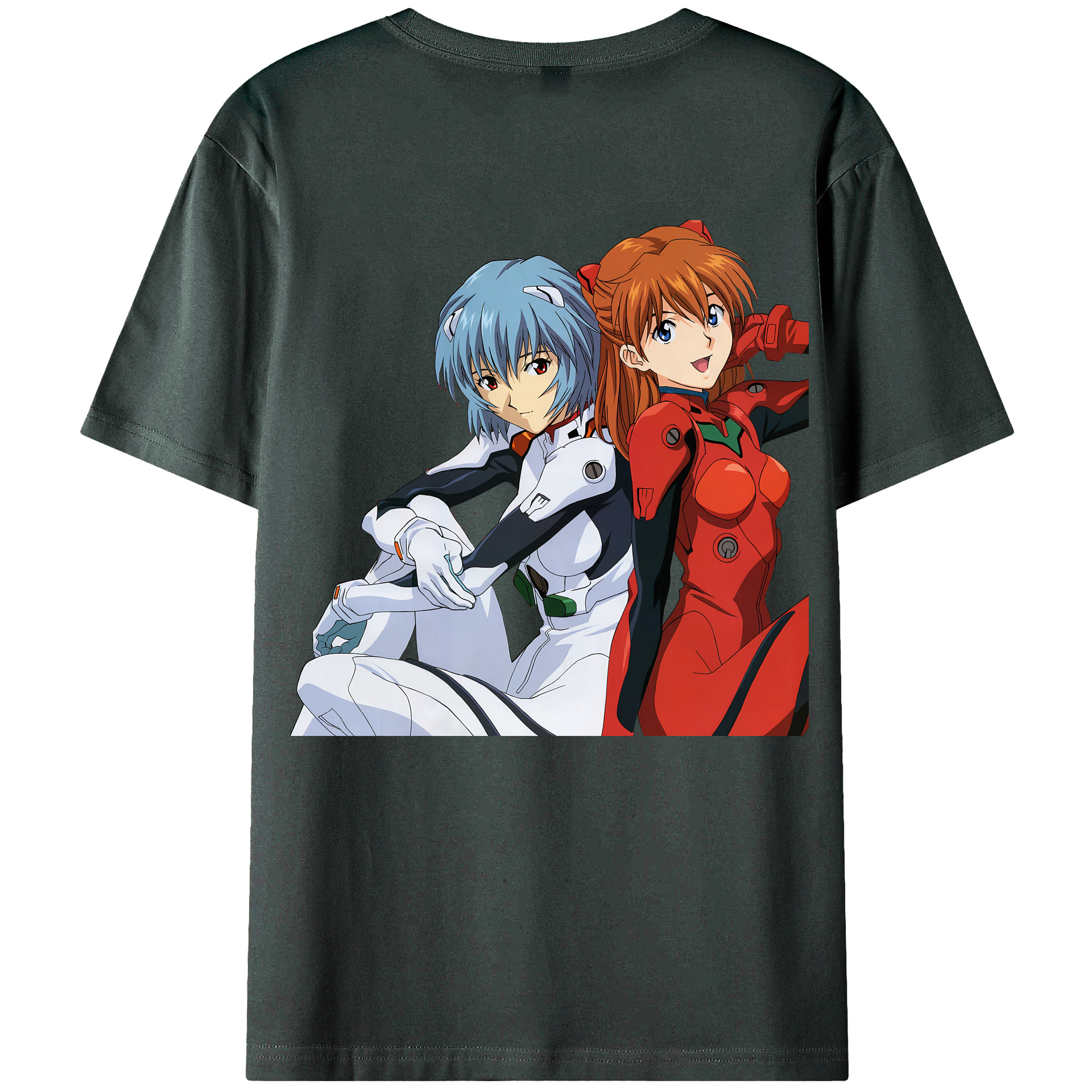 （画像用） EVA 新世紀エヴァンゲリオン 綿100％ メンズ半袖Tシャツ（バックプリント） 通気性